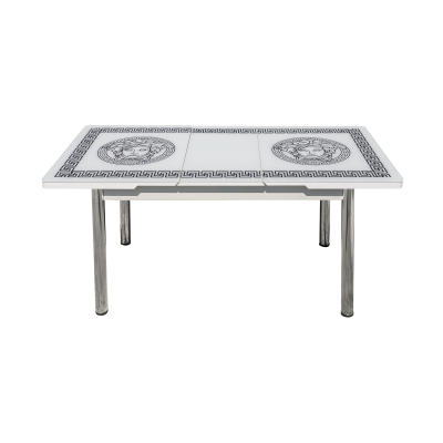 Mese Bucatarie - Set Lara, masa extensibila cu 6 scaune print, 130/165x80x79 cm - ExpoMob