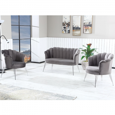 Set Canapea si Fotolii - Set PAPATYA 2-1-1, canapea fixa 2 locuri, 2 fotolii fixe - ExpoMob