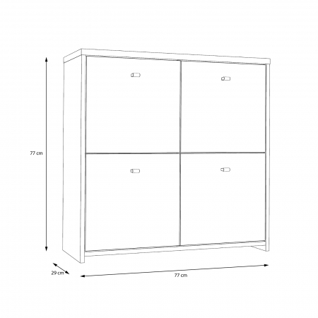 Comoda BEST CHEST SQNK221, 4 usi, 77x77x29 cm - ExpoMob [7]