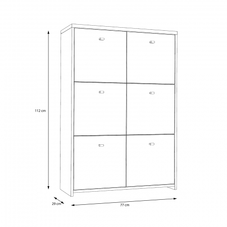 Comoda BEST CHEST SQNK321, 6 usi, 77x112x29 cm - ExpoMob [7]