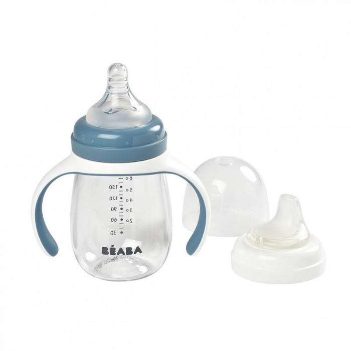 Biberon de invatare 2 in 1 din Tritan Beaba 210 ml [3]