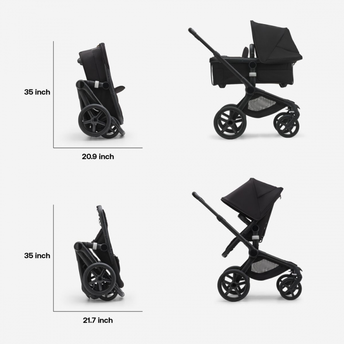 Carucior Bugaboo Fox 5 Black/Grey Melange 2 in 1 [9]