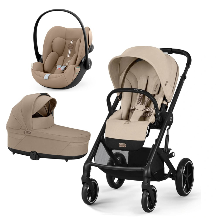 Carucior Cybex Balios S Lux 3 în 1 Black/Almond Beige – Ediție Limitată Black Friday 2025 [1]