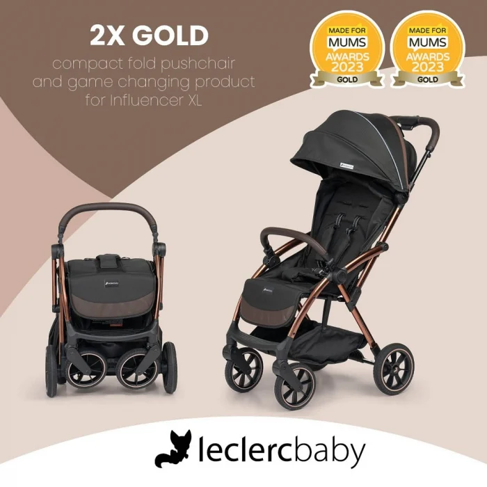 Carucior Leclerc Baby Influencer XL Sand Chocolate [9]