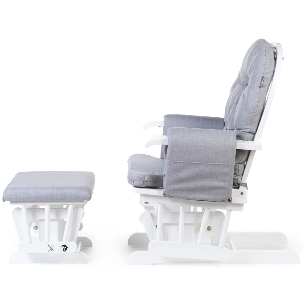 Fotoliu balansoar pentru alaptat Childhome cu suport pentru picioare, Gri [2]