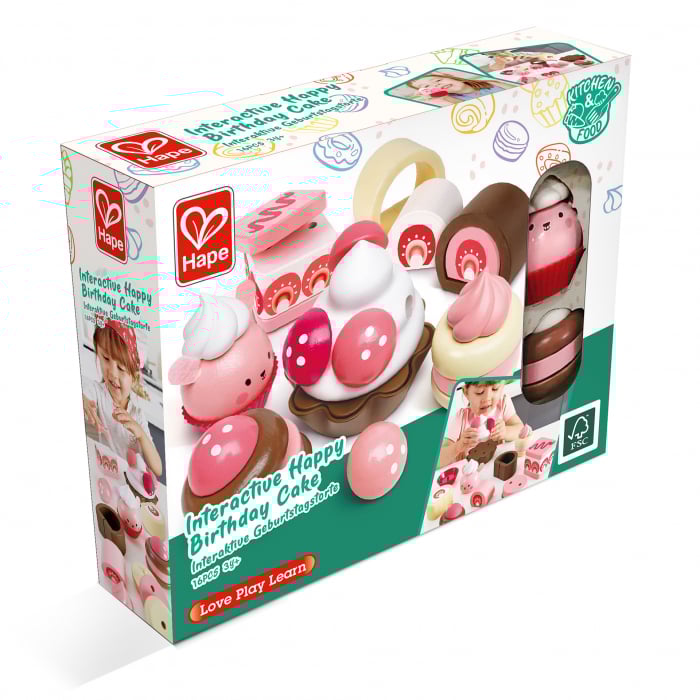 Jucarie din lemn - Set desert cu capsuni (7 piese) [10]