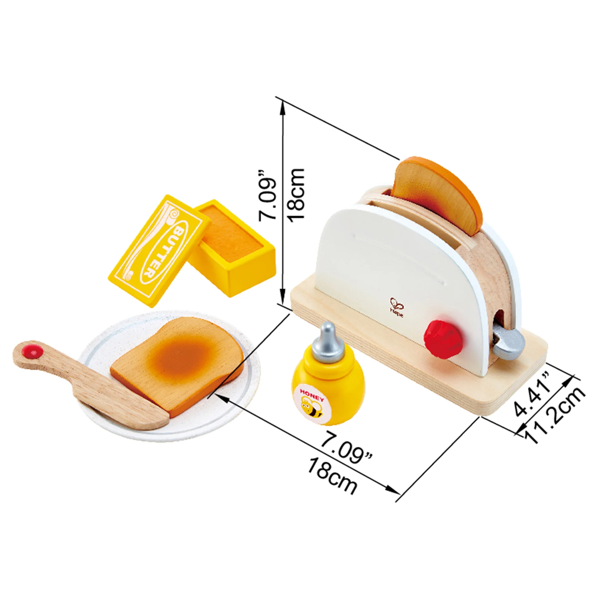 Jucarie din lemn - Toaster si accesorii mic dejun [5]