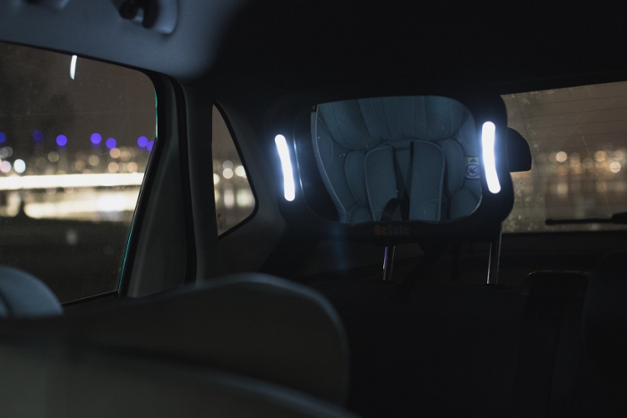 Oglinda auto retrovizoare XL cu lumină Led Besafe [5]