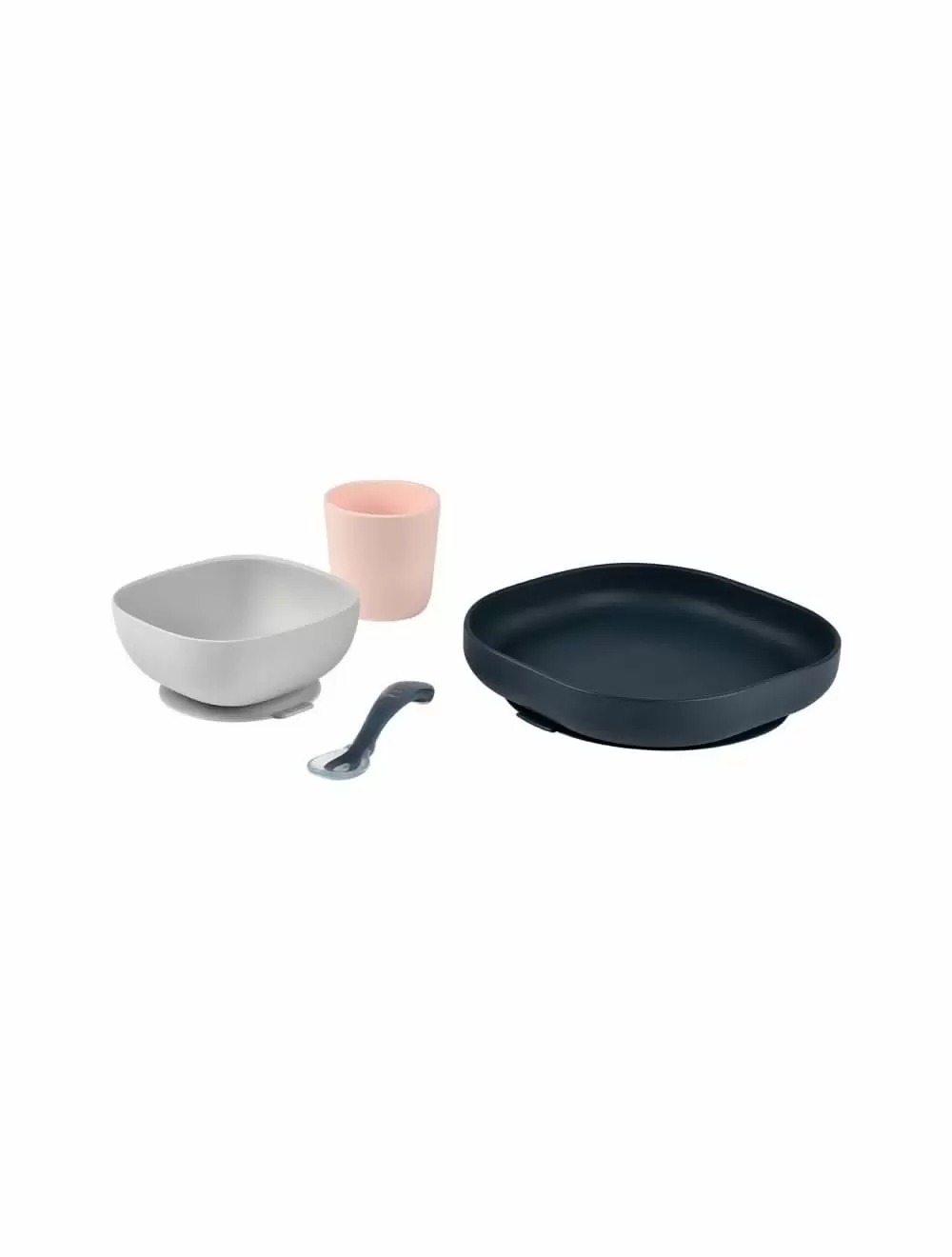 Set de masa silicon Beaba 4 piese Night Blue [2]