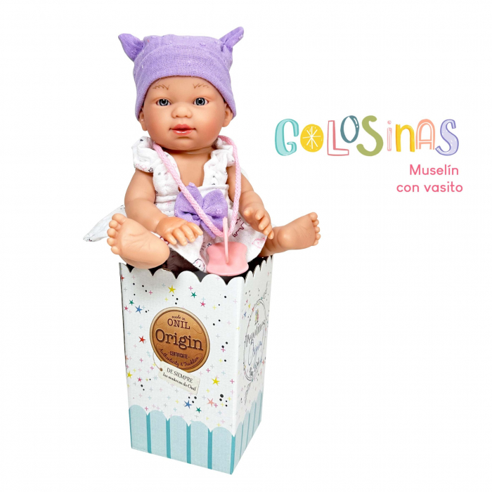 Papusa Nines D'Onil, Colectia Golosinas, in cutie, cu miros de vanilie, 26 cm (2024) [2]