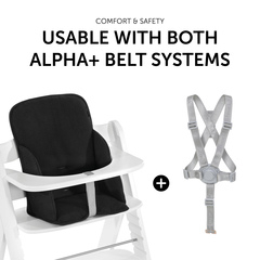 Perna reductor scaun hranire Alpha, Cosy Select, Waffle Pique Black [5]