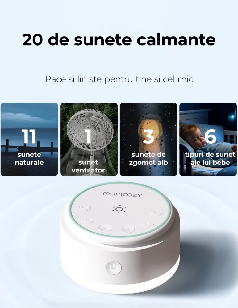 Lampa de veghe portabila Momcozy cu sunete albe [4]