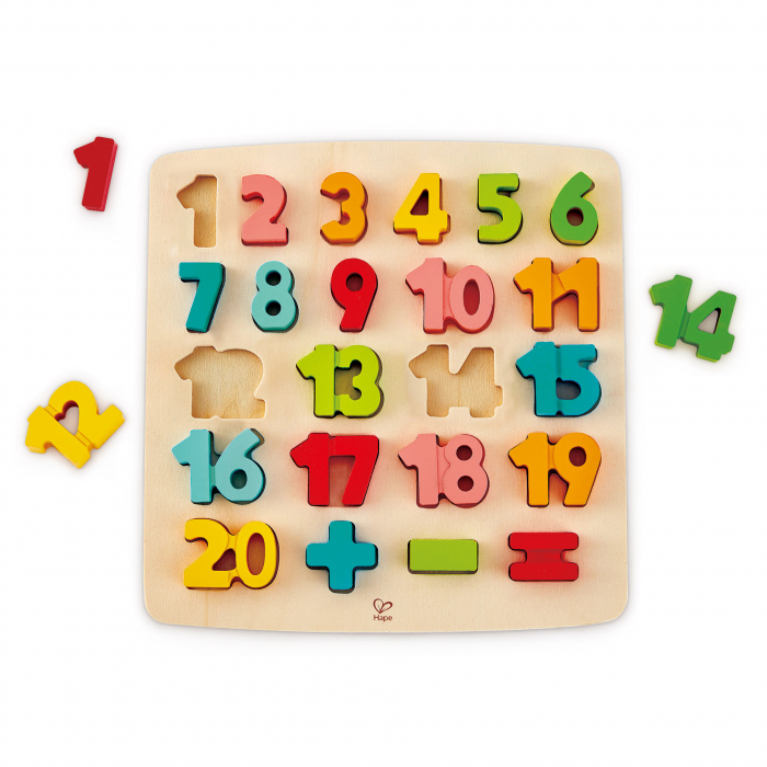 Puzzle din lemn - Matematica, numere dolofane [1]