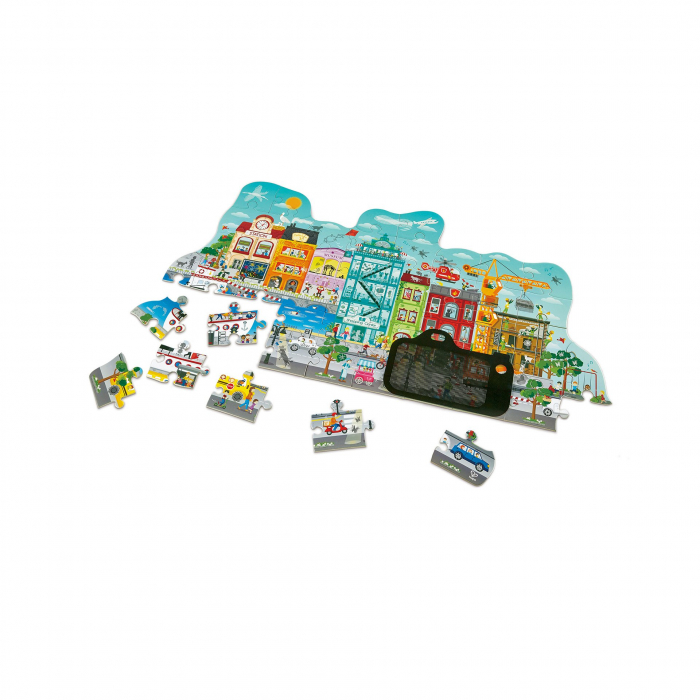 Puzzle pentru copii de podea Orasul animat (49 piese) [1]