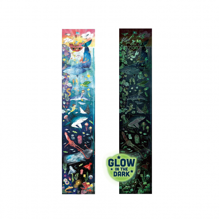 Puzzle pentru copii fotoluminescent Viata acvatica (200 piese, 1.5m) [1]