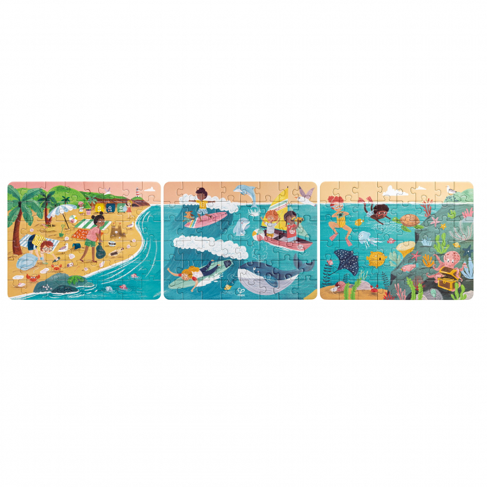 Puzzle pentru copii Prietenii Oceanului (3 in 1) si joc storytelling