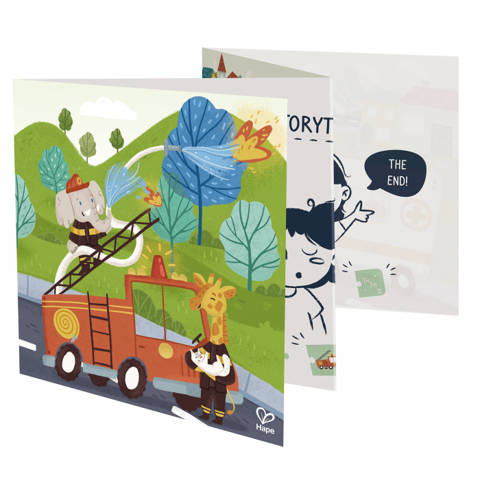 Puzzle pentru copii Vehicule de salvare (4 in 1) si joc storytelling [5]