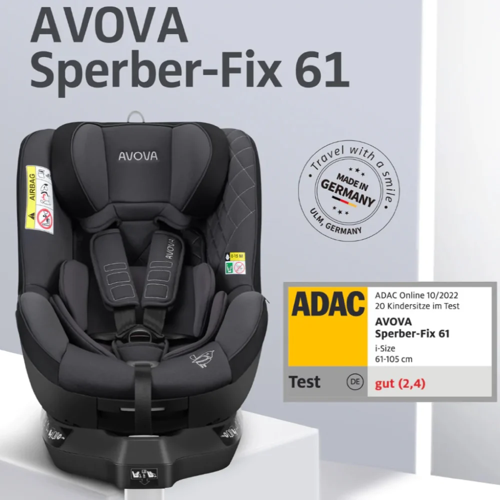 Scaun auto Avova Sperber-Fix 61 Pearl Black [6]