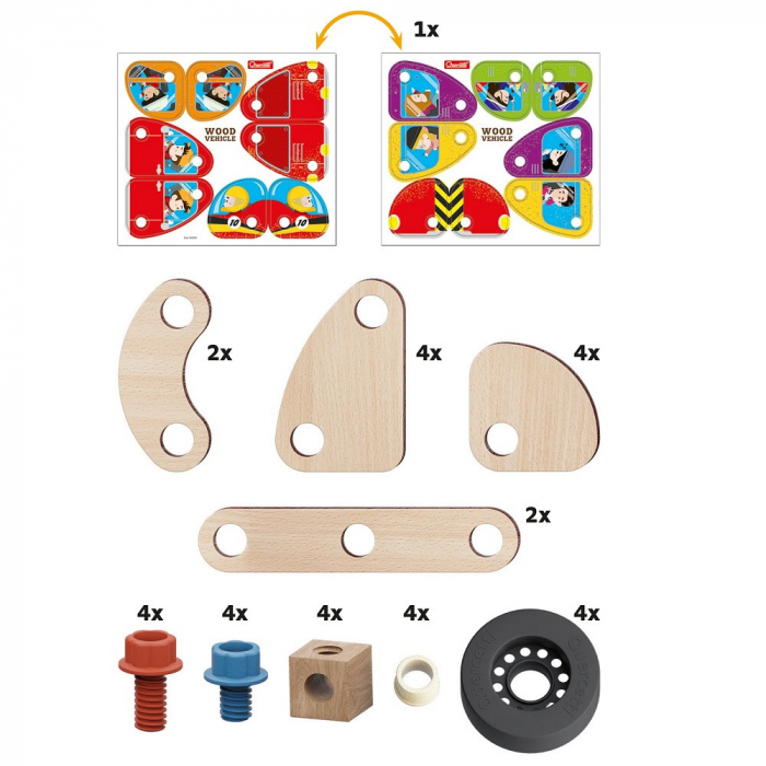 Set constructie vehicule Quercetti Bio [3]