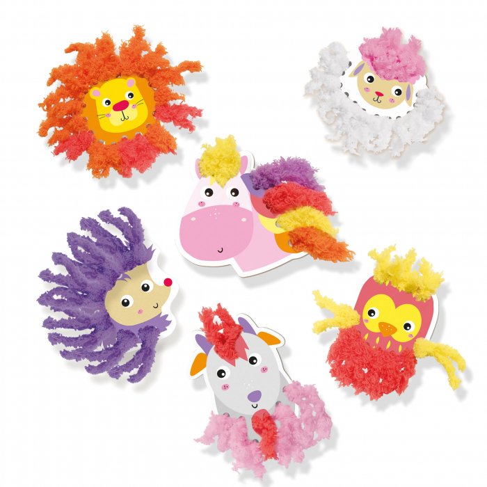 Set creativ de jucarie - Bucle pufoase - Animale din fire moi [5]