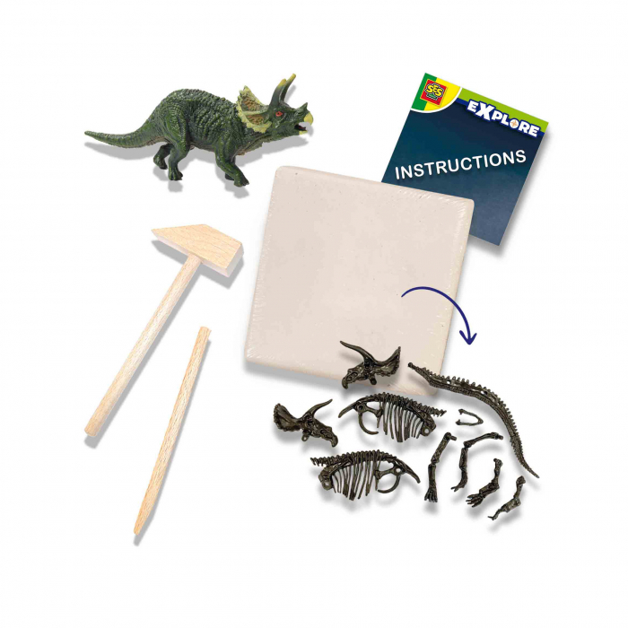 Set creativ Dino si excavarea scheletului 2 in 1 - Triceratops [2]
