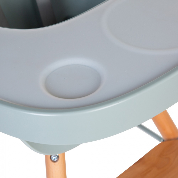 Tavita scaun de masa Childhome Evolu + Protectie din silicon, Menta [4]