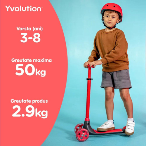 Trotineta cu 3 roti Yvolution Y Glider Kiwi Red [5]