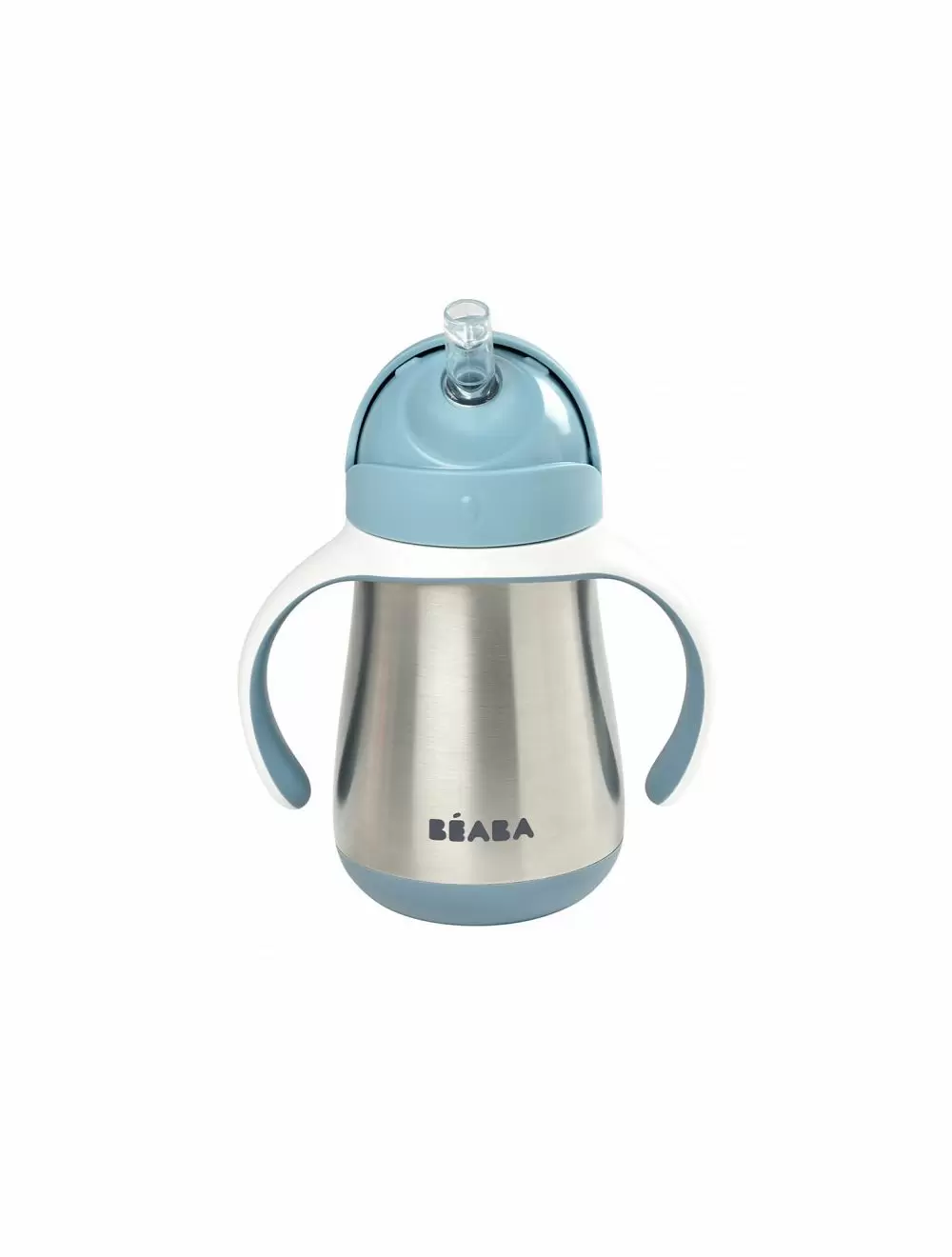 Cana cu pai din inox Beaba 250 ml Windy Blue [0]
