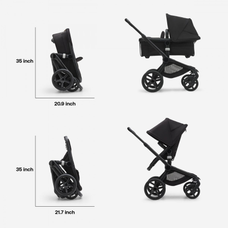 Carucior Bugaboo Fox 5 Black/Grey Melange 2 in 1 [8]