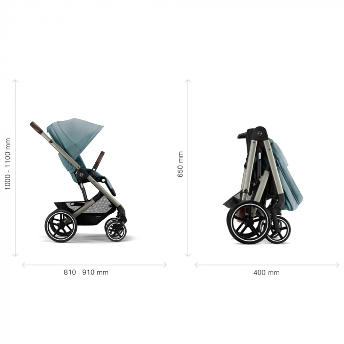Carucior Cybex Balios S Lux 2 in 1 Taupe/Sky Blue [3]