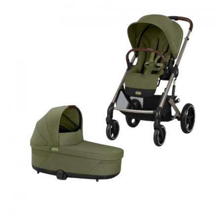 CARUCIOARE 2 IN 1 - Carucior Cybex Balios S Lux 2 in 1 Taupe/Green Moss