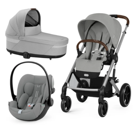 CARUCIOARE 3 IN 1 - Carucior Cybex Balios S Lux 3 in 1 Silver/Stone Grey