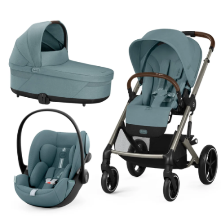 CARUCIOARE 3 IN 1 - Carucior Cybex Balios S Lux 3 in 1 Taupe/Stormy Blue