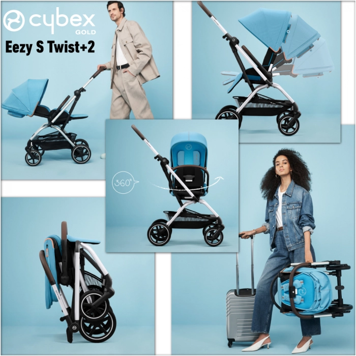 Carucior Cybex Eezy S Twist+2 Silver/Beach Blue [5]