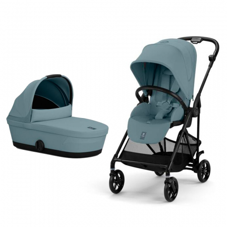CARUCIOARE 2 IN 1 - Carucior Cybex Melio Carbon Stormy Blue  2 in 1