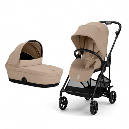 CARUCIOARE 2 IN 1 - Carucior Cybex Melio Carbon Almond Beige 2 in 1