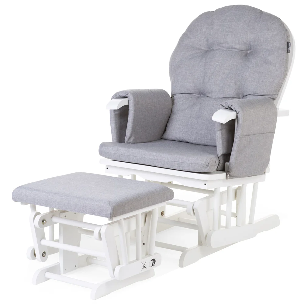 Fotoliu balansoar pentru alaptat Childhome cu suport pentru picioare, Gri [0]