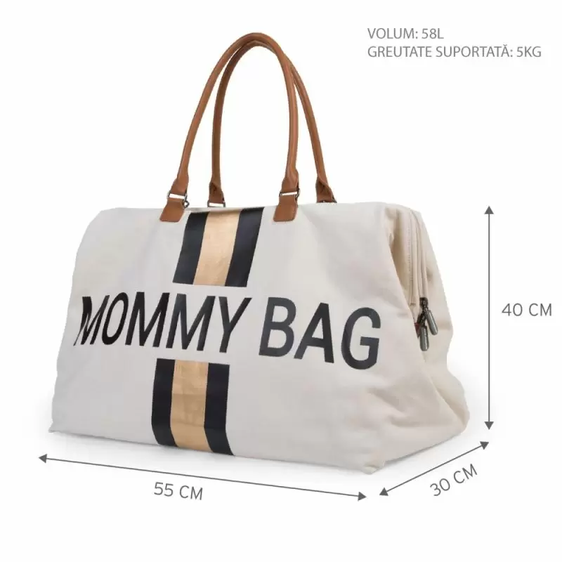 Geanta de infasat Childhome Mommy Bag Ivoire [4]