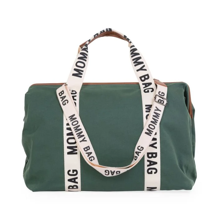 ÎNGRIJIREA BEBELUȘULUI - Geanta de infasat Childhome Mommy Bag Signature Verde