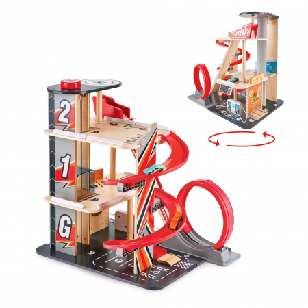 JOCURI EDUCATIVE - Jucarie din lemn – Garaj cu cascadorii, Gearhead