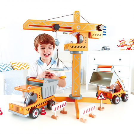 Jucarie din lemn - Lift cu macara [1]