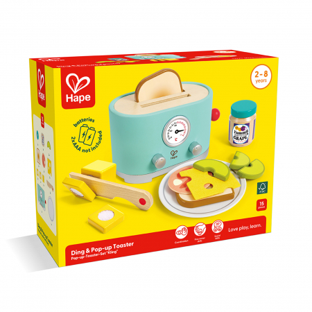 Jucarie din lemn - prajitor de paine Ding & Pop-up (15 piese) [2]