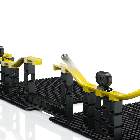 JUCARII & JOCURI - Jucarie Marble Run Pi tunuri magnetice Hubelino (70 piese)