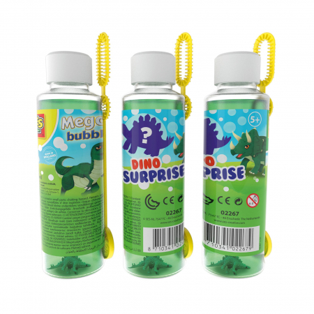 JUCARII & JOCURI - Mega baloane de sapun cu un Dinozaur surpriza (200 ml)