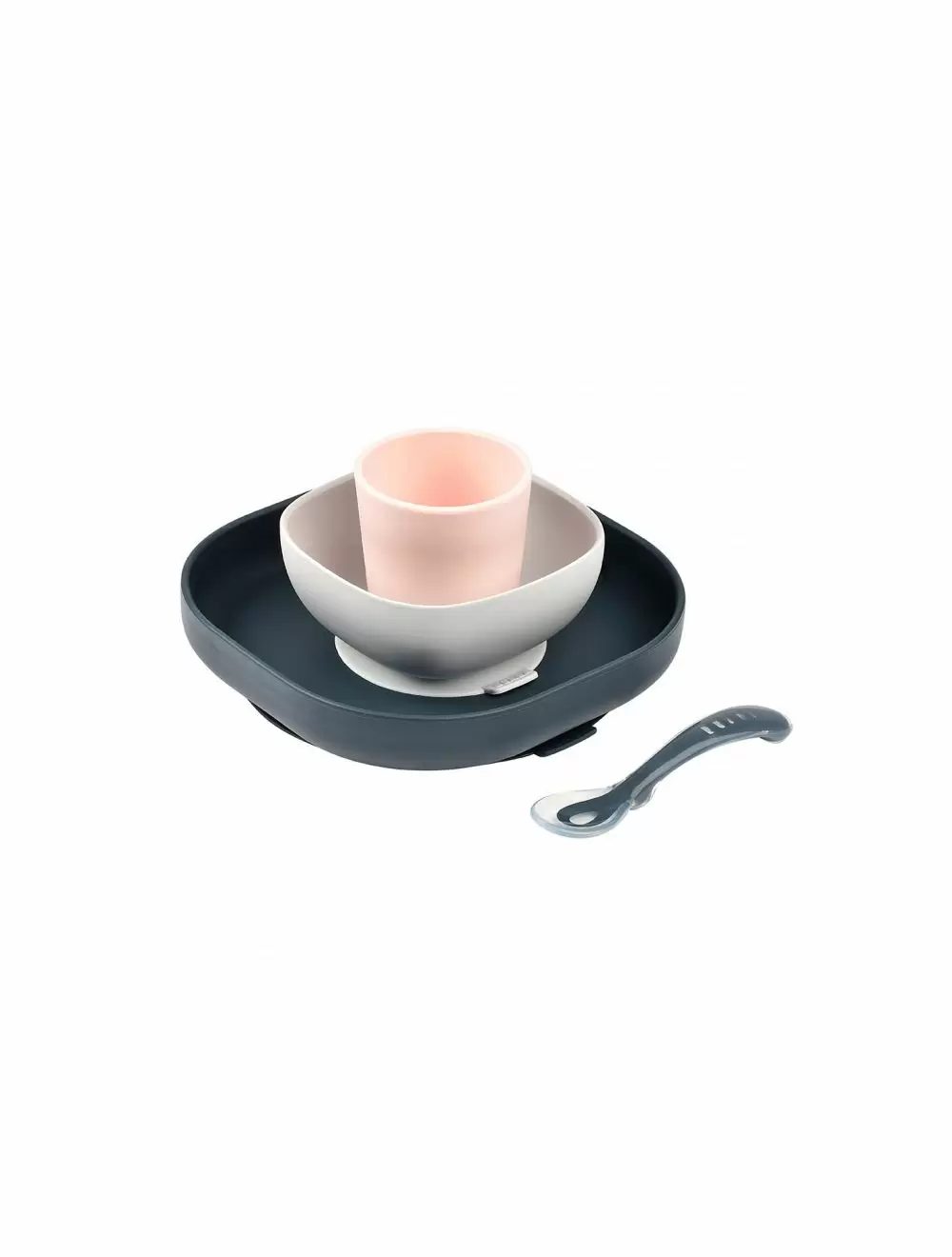 HRANIRE SI DIVERSIFICARE - Set de masa silicon Beaba 4 piese Night Blue