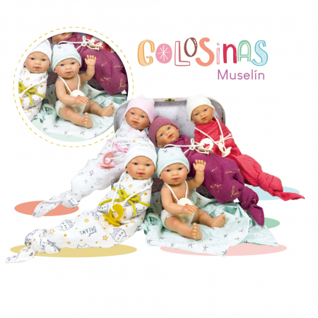 PAPUSI - Papusa Nines D'Onil, Colectia Golosinas, cu miros de vanilie, 26 cm (2024)