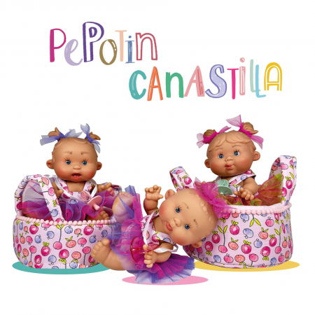 JUCARII & JOCURI - Papusa Nines D'Onil, Colectia Pepotin Canastilla, cu miros de vanilie, 21 cm