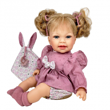 PAPUSI - Papusa Nines D'Onil, Little Susi Dou Dou, cu sunete, cu parul blond, cu suzeta, cu miros de vanilie, 40 cm
