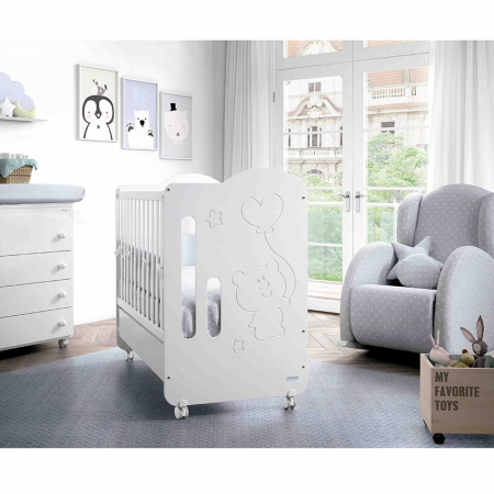 MOBILIER - Patut Micuna Sweet Globito 120x60cm Alb -RESIGILAT