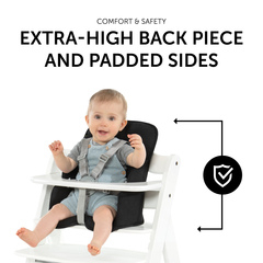 Perna reductor scaun hranire Alpha, Cosy Select, Waffle Pique Black [1]